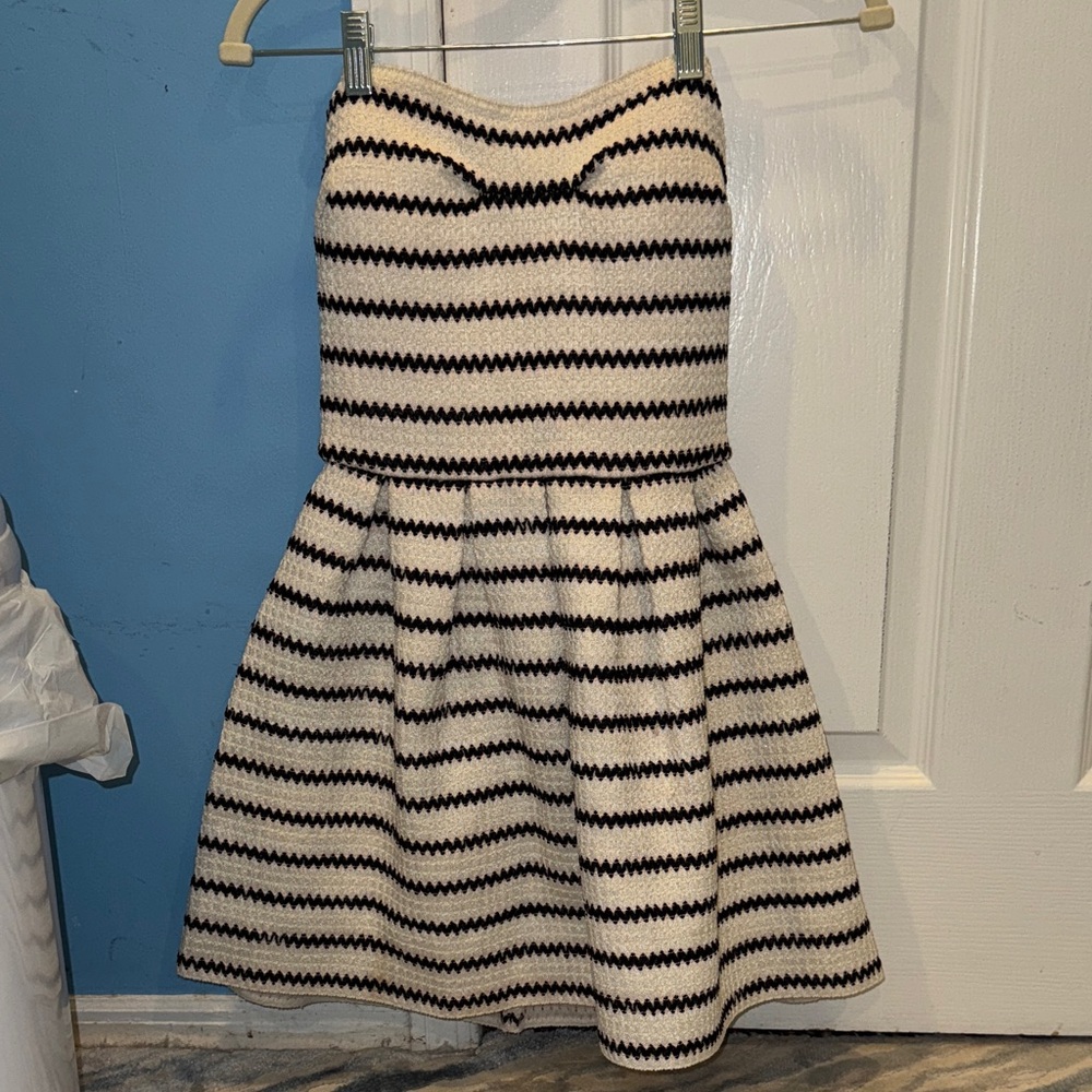 WOW Couture Black and White Strapless Dress